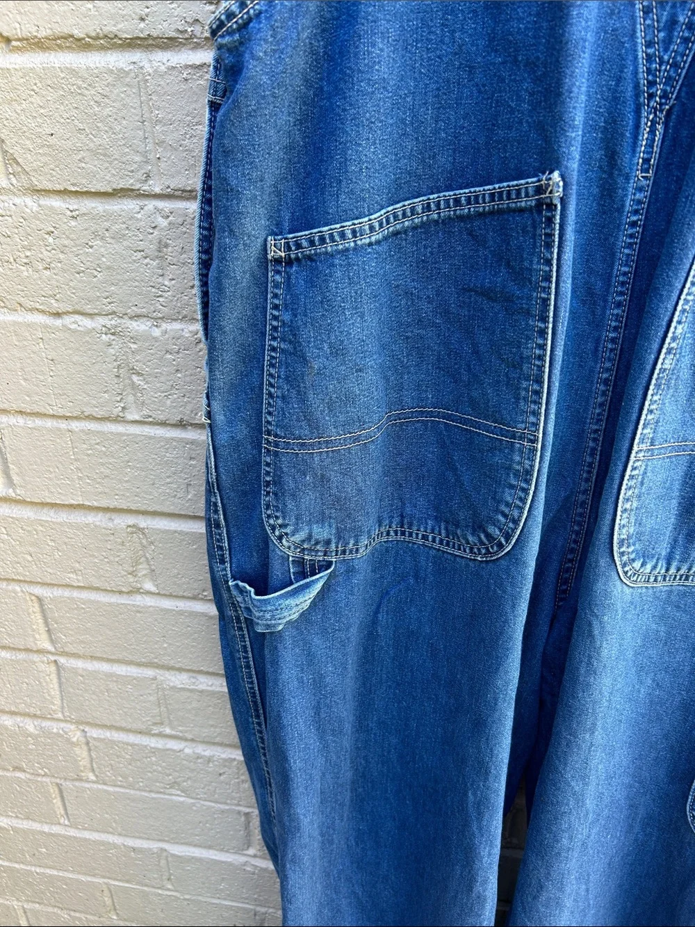 Vintage 1999 GAP Denim Overalls Large | 90s Cotton Bib Carpenter Utility Jeans - Picture 9 of 14